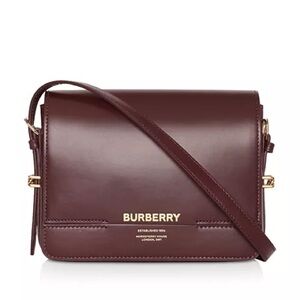 Burberry Small Leather Dark Purple Grace Bag